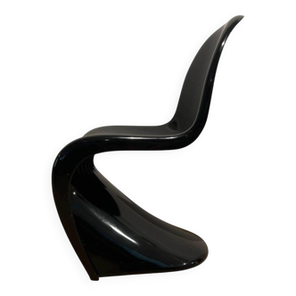 Panton Cantilever Chair in Black Pu by Verner Panton, Germany, 1971