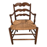 Fauteuil assise paille