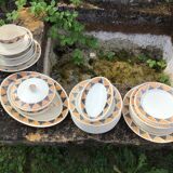 Table service faience badonviller décor etoile