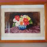Tableau florale signé