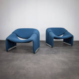 Pair of F598 Groovy chairs by Pierre Paulin for Artifort, Netherlands, 1970s
