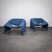 Pair of F598 Groovy chairs by Pierre Paulin for Artifort, Netherlands, 1970s
