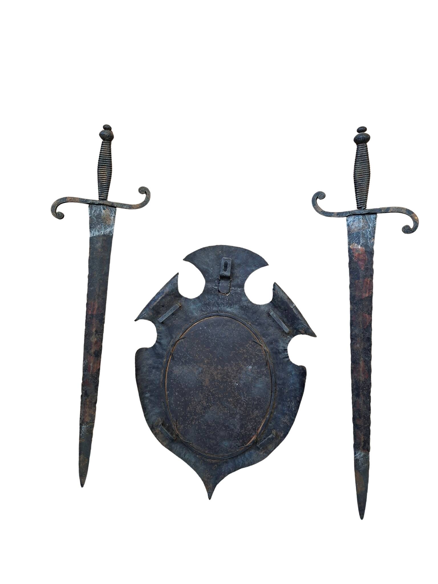 Specchio Araldico anni '70 in Ferro Battuto