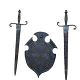 Specchio Araldico anni '70 in Ferro Battuto