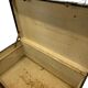 XL vintage green metal industrial trunk / travel trunk