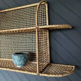 Metal and wicker shelf
