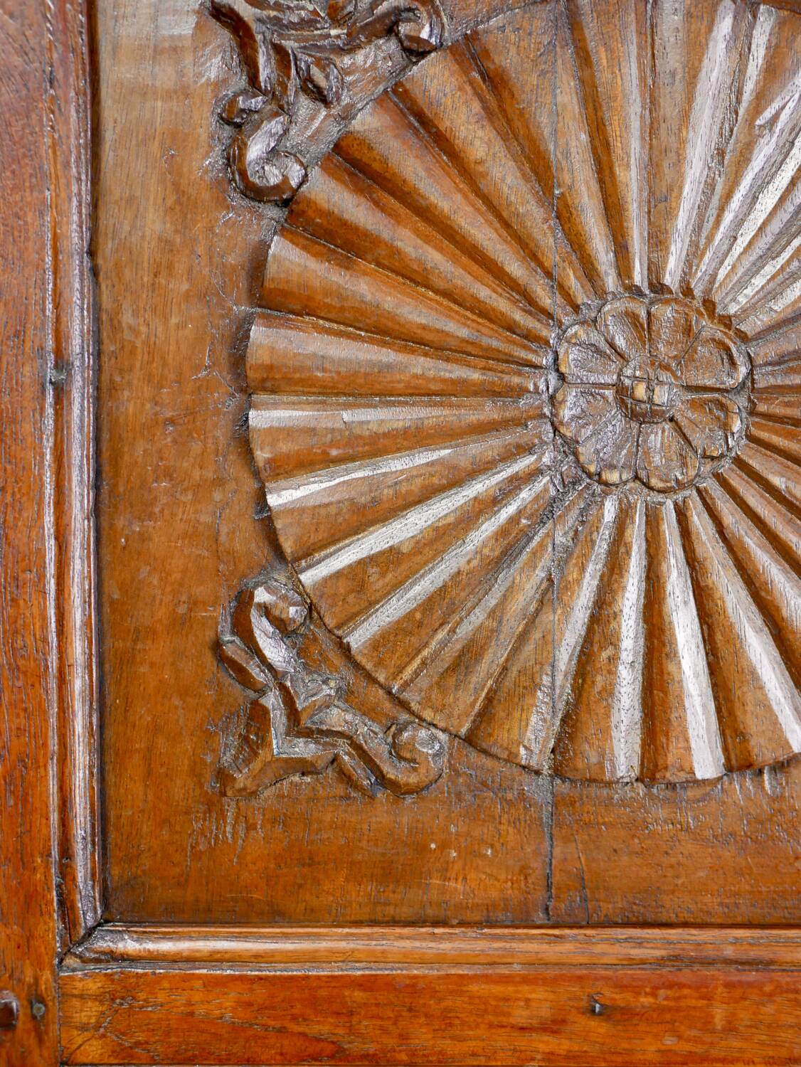 Antique carved wooden cabinet