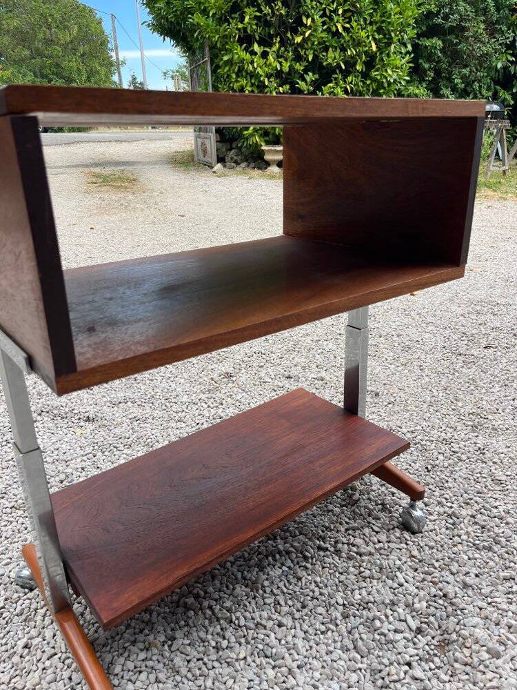 Vintage wood and metal console