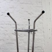 Vintage tubular chrome coat rack, 1970s