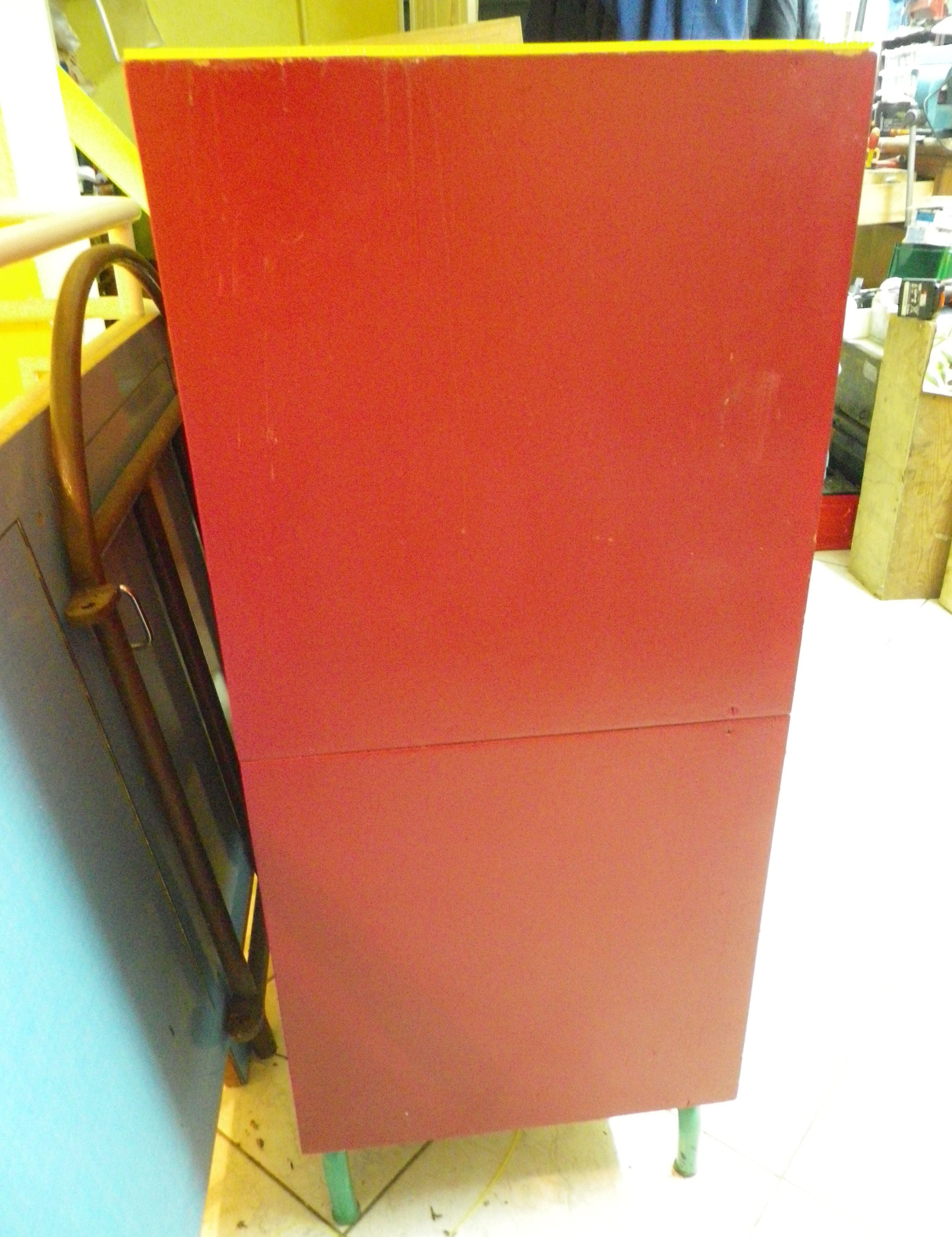 Vintage storage cabinet/sideboard with shelves, wood, formica, carlene