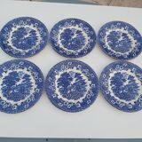6 Ironstone English dessert plates