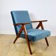 Fauteuil B-310 VAR en velours bleu mer - 2 pièces disponibles