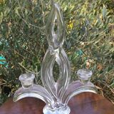 Glass torch candle holder 1950