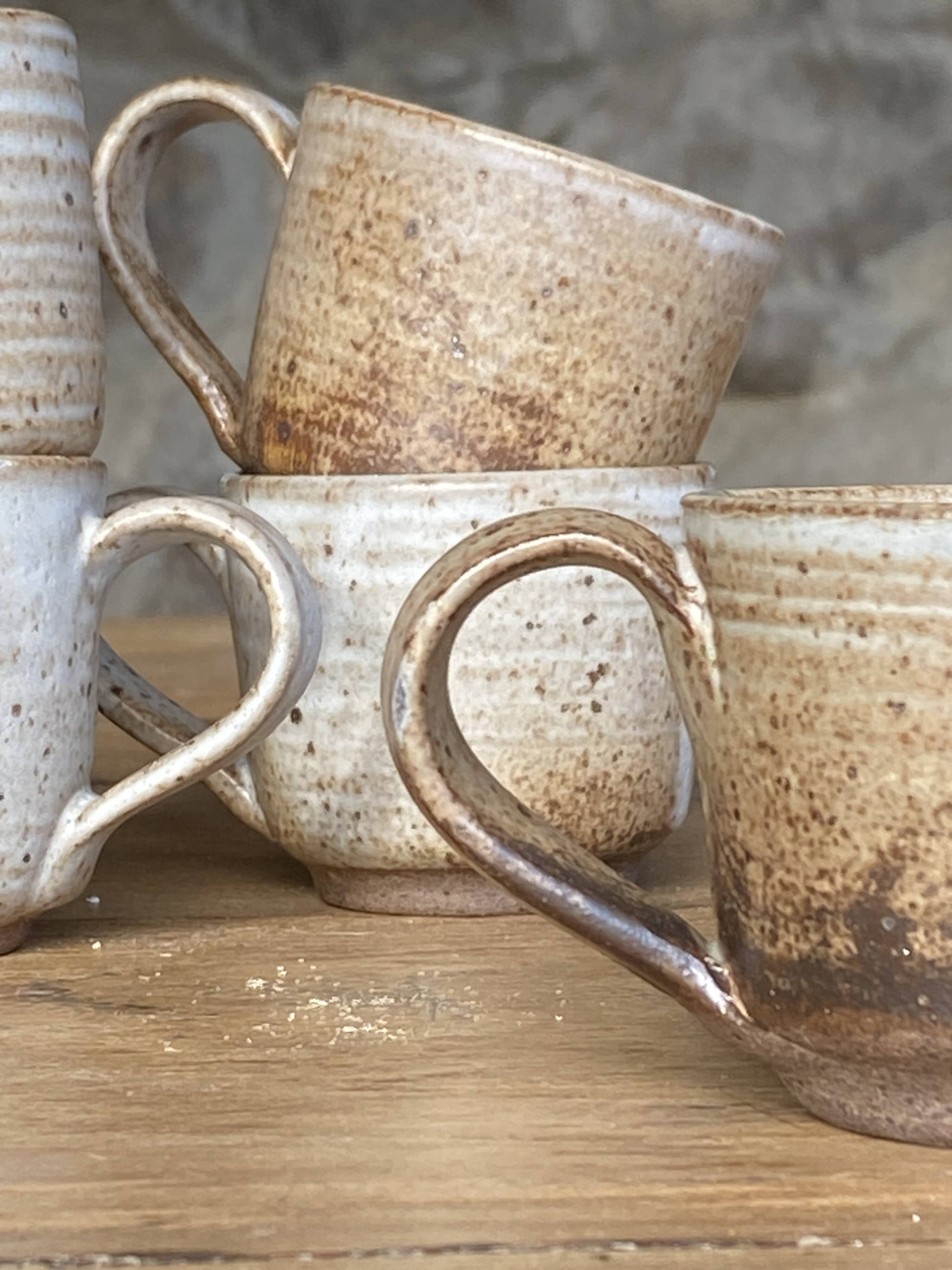Handmade stoneware coffee set