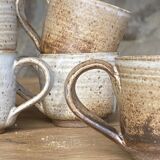 Handmade stoneware coffee set