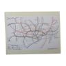 Map of the London Underground in 2005. Beautiful reproduction to frame