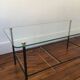 Low Glass Table with door magazines 50's