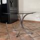 Table ovale Roche Bobois en acier chromé et verre fumé, 1970