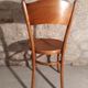 Chaise bistrot en bois courbé dossier avec décor