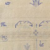 3x12 Blue & Beige Antique Vintage Runner Rug, 80x369Cm SK 23836