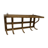 curved wooden coat rack/shelf
