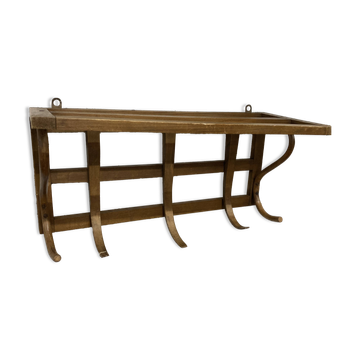 patère-étagère en bois courbé