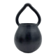 Vase Cache pot to hang handle in black ceramic