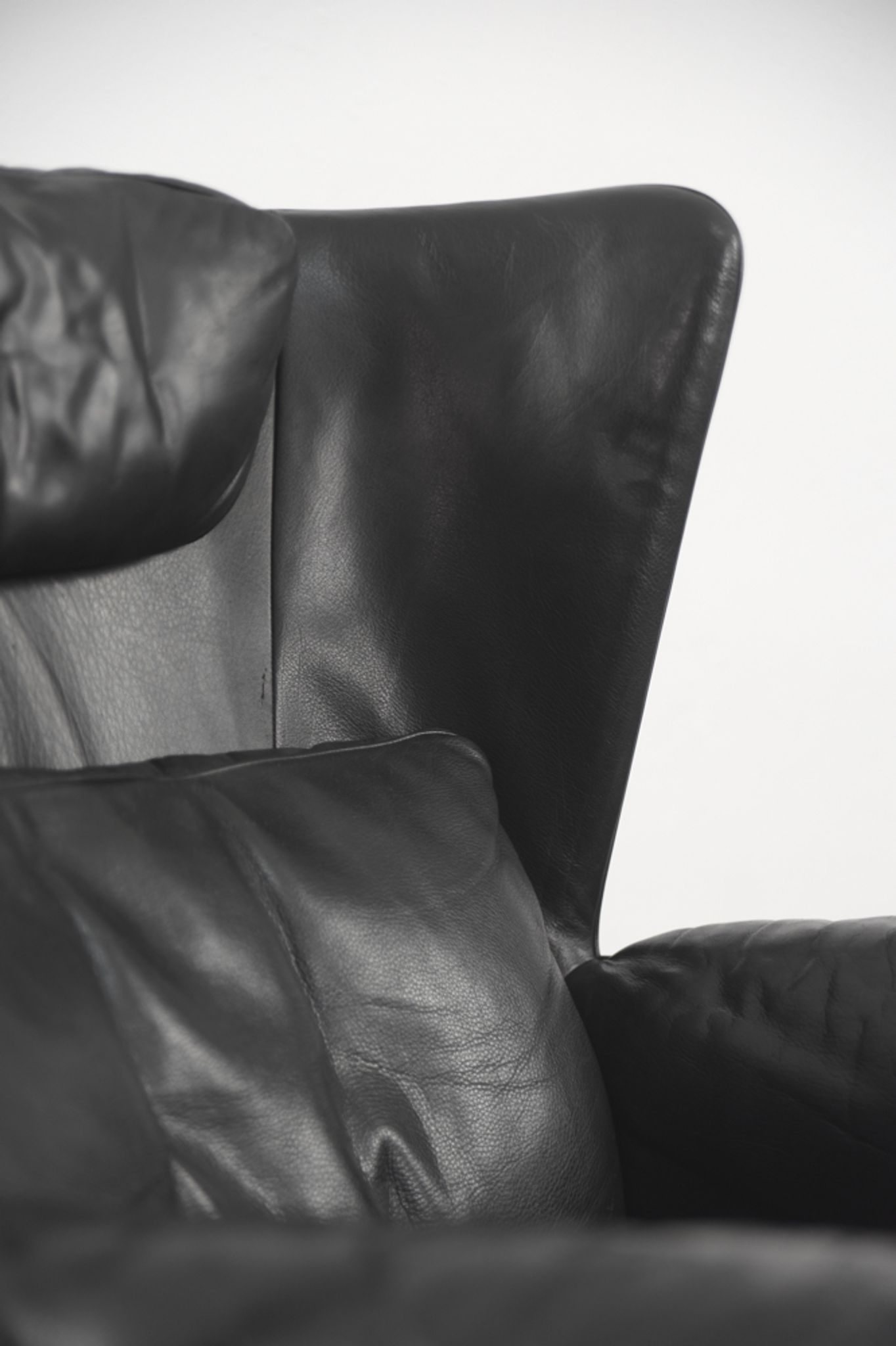 DS-23 leather lounge wing chair by Franz Josef Schulte for De Sede,1980