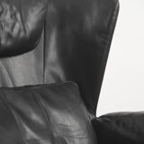 Fauteuil à oreilles en cuir DS-23 de Franz Josef Schulte pour De Sede, 1980