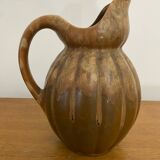 Ancien pichet louis lourioux grès flammée marron vintage