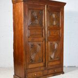 Antique carved wooden cabinet