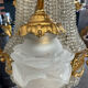 Large 19th century Empire Montgolfière chandelier in bronze and crystal