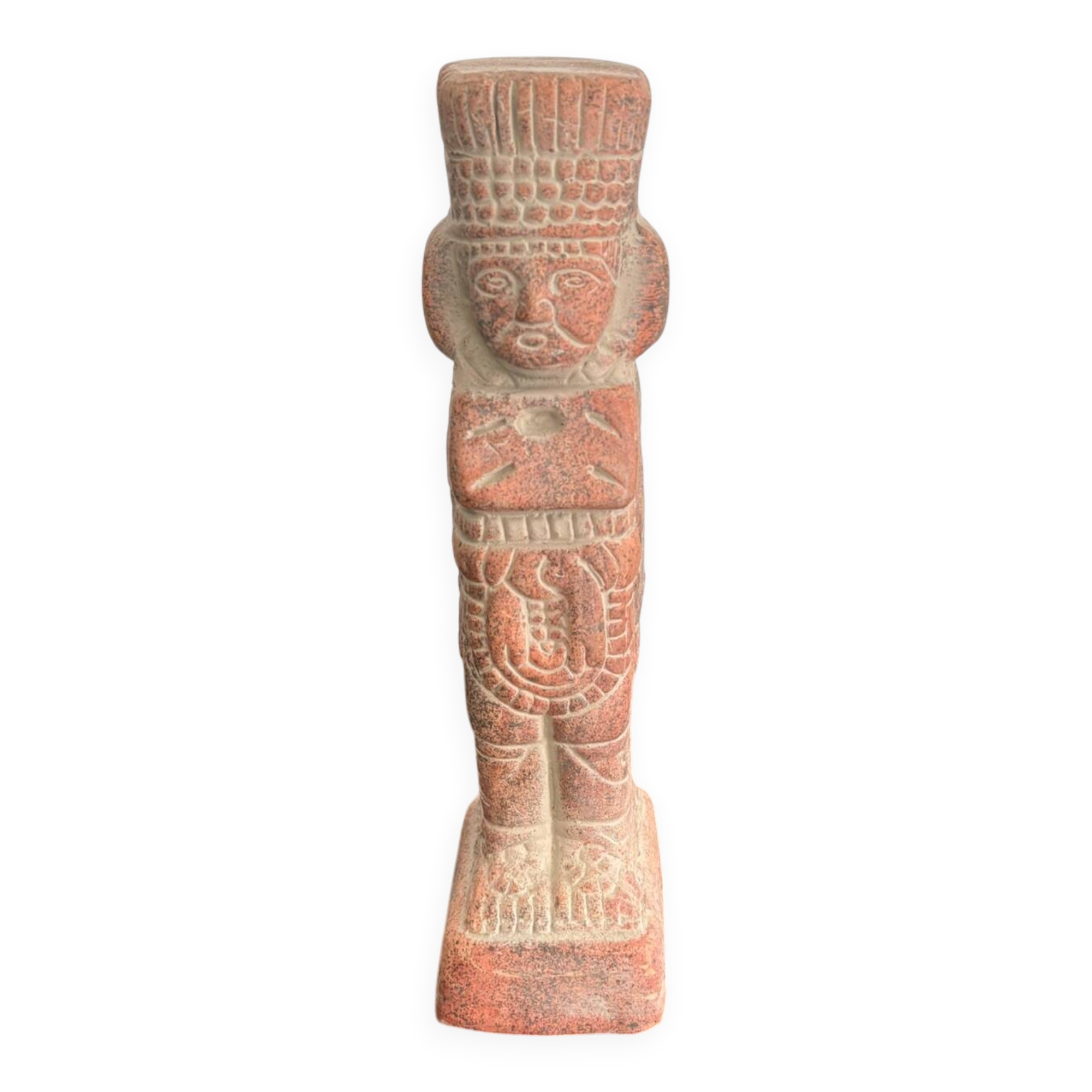 Ancient Atlantean Sculpture from Tula, Toltec Mexico, Terracotta Pottery