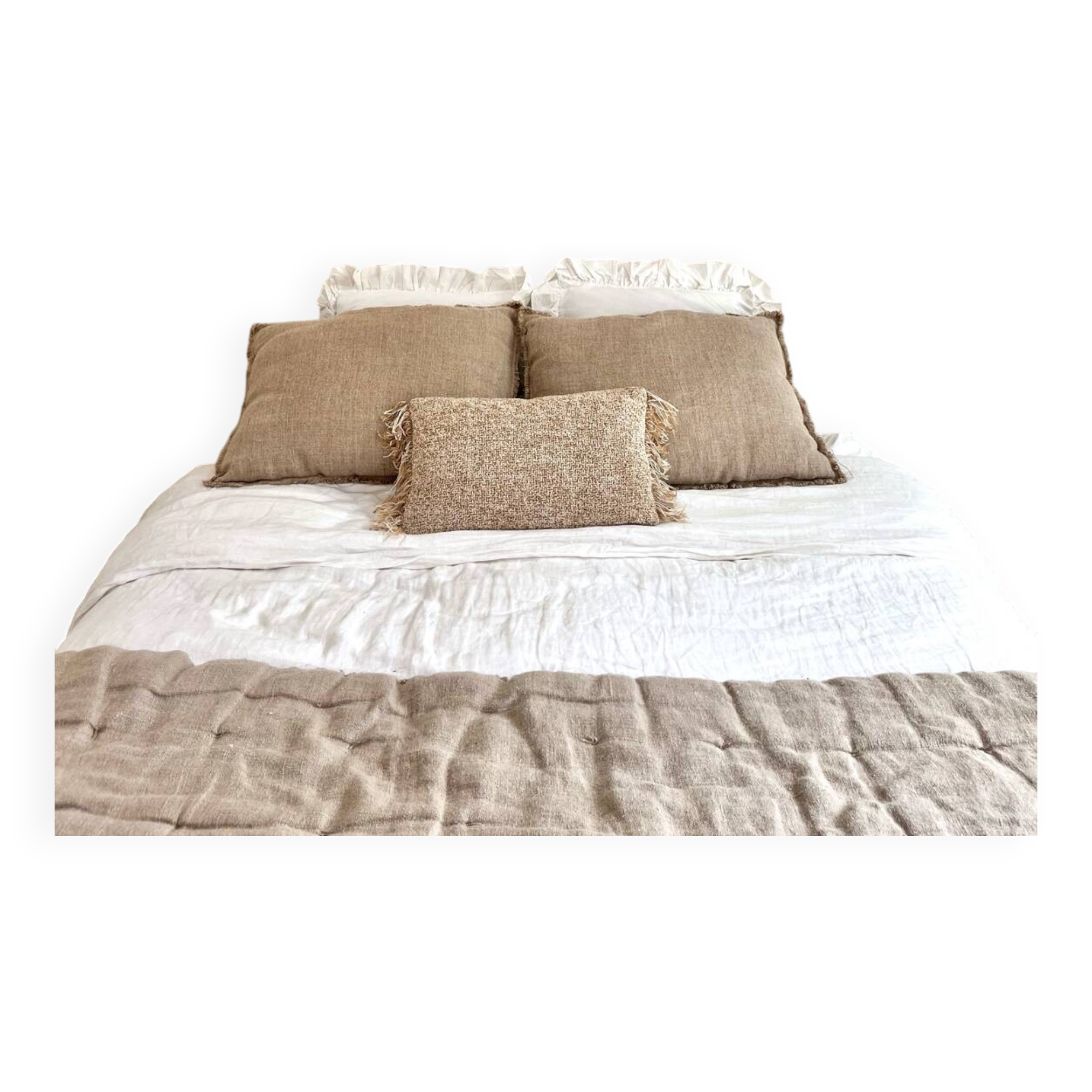 Camel brown and white relief painting