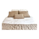 Tableau relief marron camel et blanc