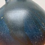 Vintage German brutalist studio pottery vase carafe by Gerhard Liebenthron, 1980.