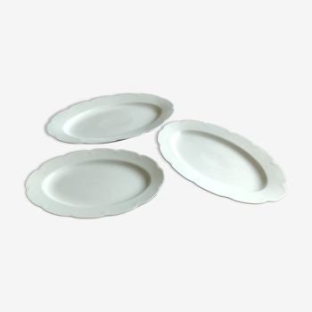 3 plats de service en porcelaine blanche Rosenthal