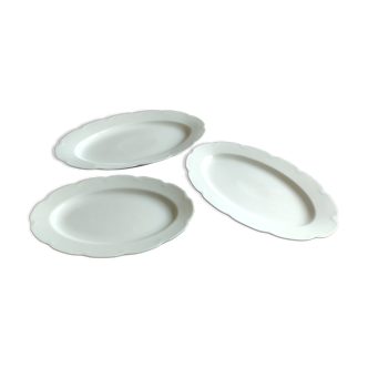 3 plats de service en porcelaine blanche Rosenthal