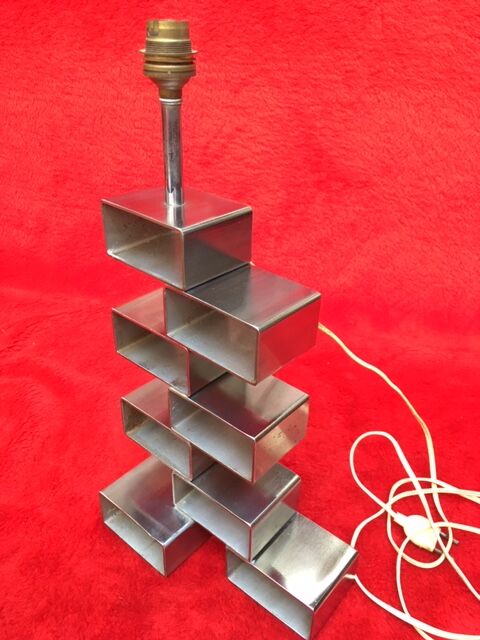 Chrome steel lamp foot 60s