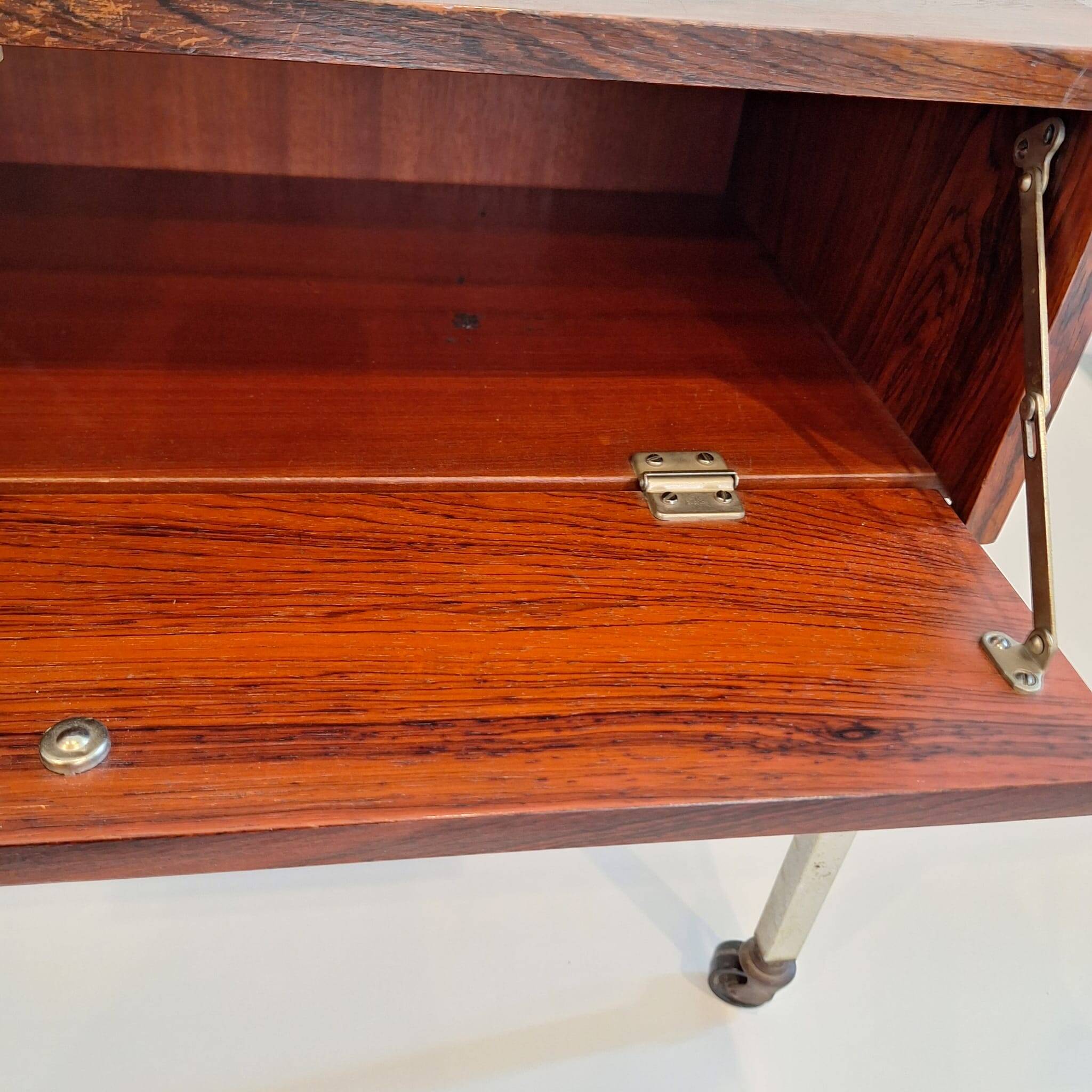 Vintage rosewood bedside table.