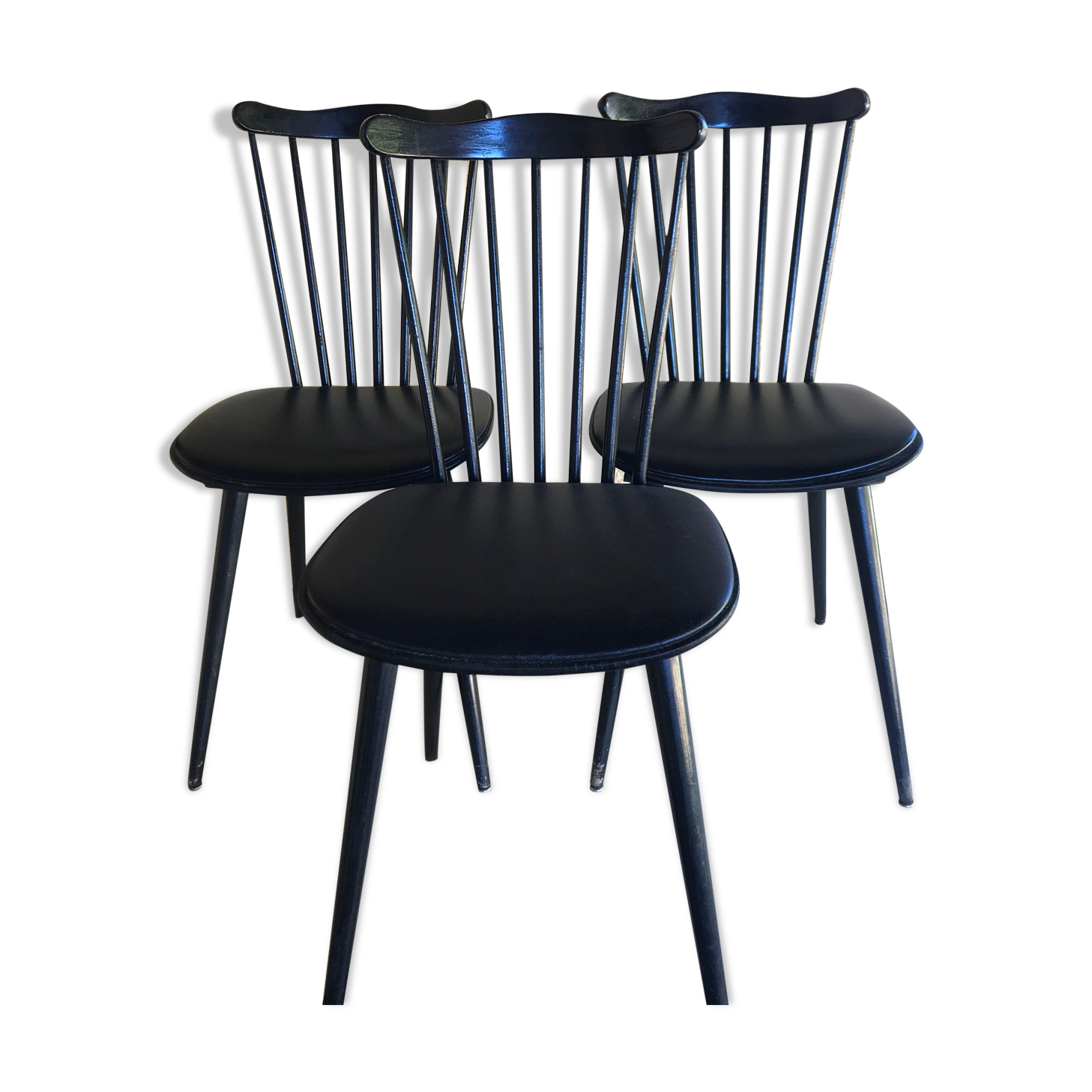 Lot of 3 chairs "Menuet" by Baumann