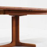 Vintage Glostrup Danish oval extendable dining table solid teak 1960s