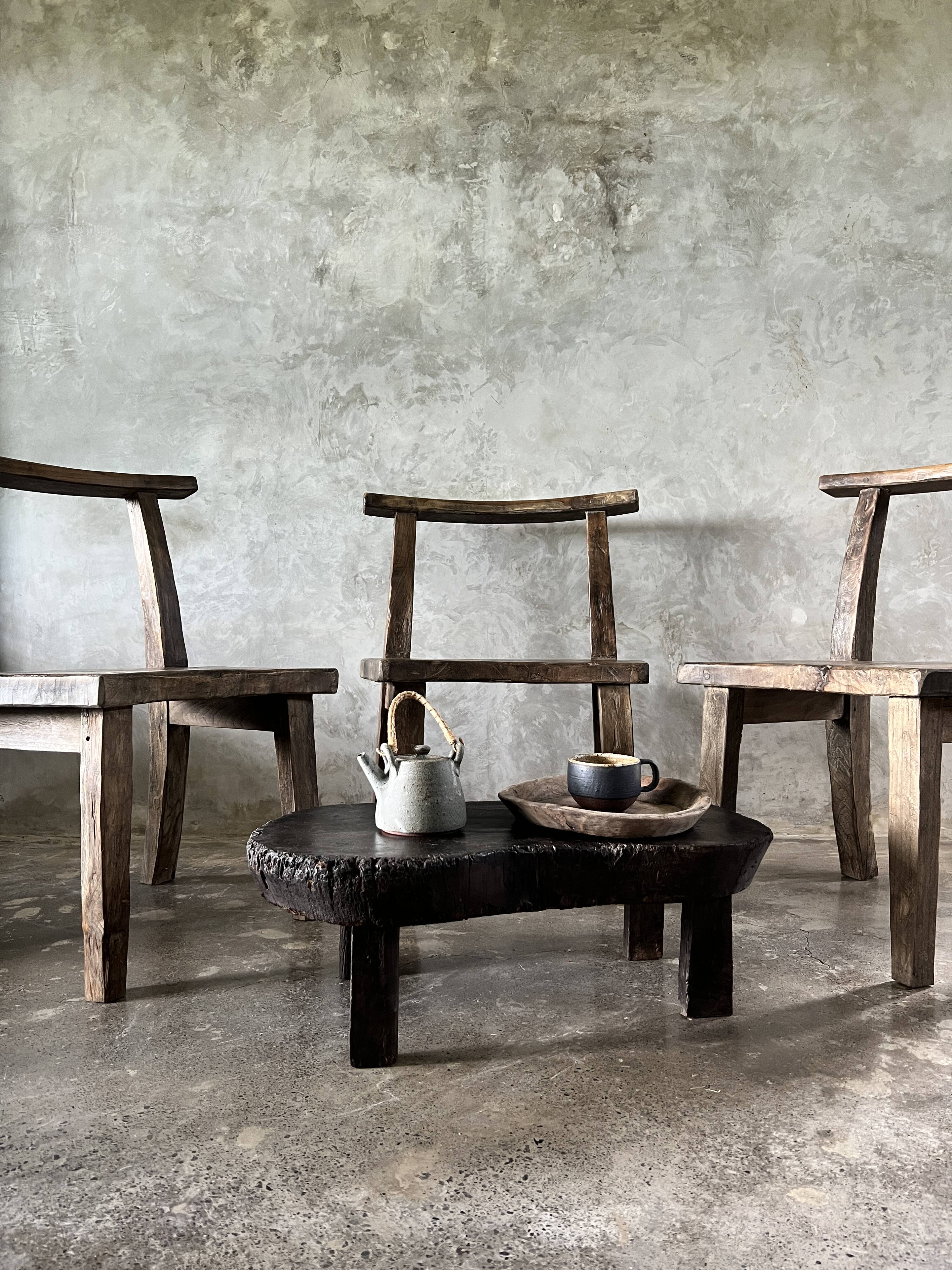 Large old teak chair or armchair H84 L60