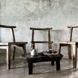Grande chaise ou fauteuil en teck ancien H84 L60