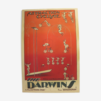 Affiche ancienne cirque Darwin's, 1920-30