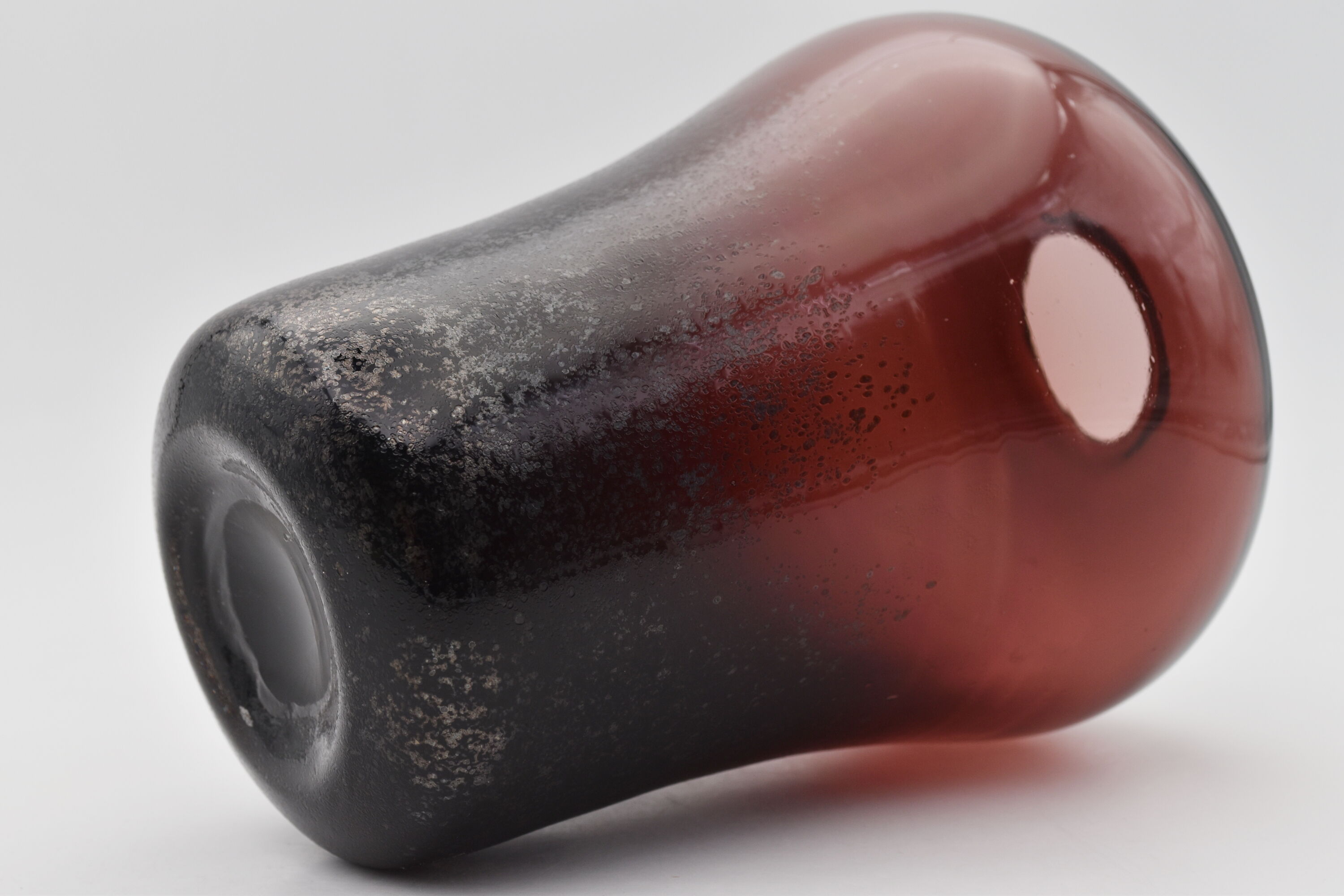 Vintage bubbled glass vase