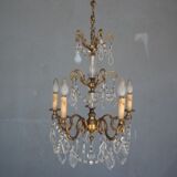 Gilded tassels time 1900 bronze chandelier