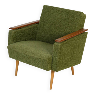 Vintage Sessel Easy Chair Armlehnen 50er 60er Teak Mid-Century
