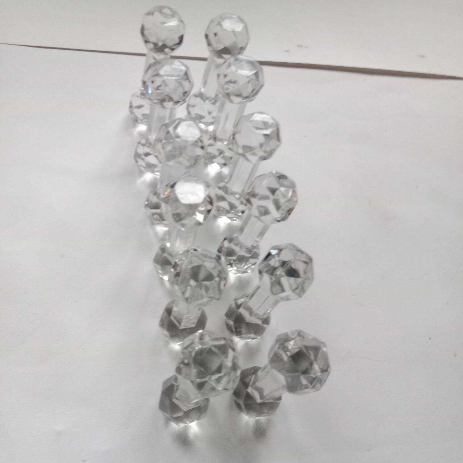 12 cast crystal knife rests