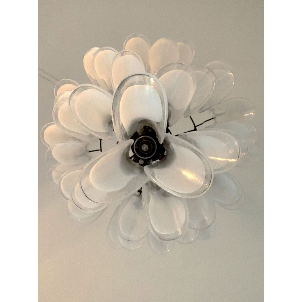 Lustre en cascade en verre de murano